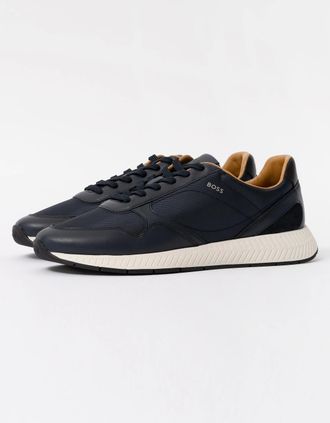 HUGO BOSS Mens BOSS Orange Titanium Runn buny Mens Trainers - Dark Blue 401 - Navy - Size: 10