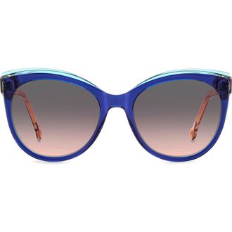 Carolina Herrera 57mm Gradient Round Cat Eye Sunglasses in 0Br0-Ff at Nordstrom Rack