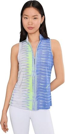 Jamie Sadock Frequency Print Sleeveless Top Womens Clothing Purple : MD, Polyester/Spandex