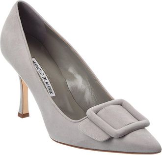 Manolo Blahnik Maysale 90 Suede Pump