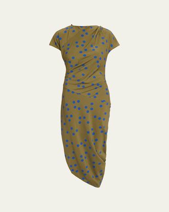 Proenza Schouler Ren Polka Dot Ruched Dress