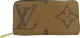 Louis Vuitton Pre-owned Wallets, female, Brown, Size: ONE SIZE Pre-owned Zippy Wallet Monogram Giant
