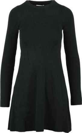 Calvin Klein Jeans Abito in maglia svasato - Dames - Kleedjes - Zwart - M - Katoen - Kleedjes