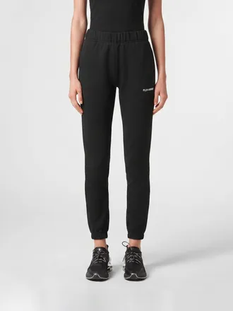 Plein Sport Pantaloni jogging slim fit in jersey con vita elasticizzata