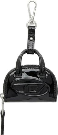 Diesel 1DR Dome Charms - Dames - Sleutelhangers & Tashangers - Zwart - ONE Size - Leer - Accessoires