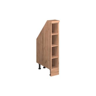 Vicco Armario De Cocina Para Techo Inclinado R-line, Roble Dorado, 15 Cm Con 4 Compartimentos, Vicco