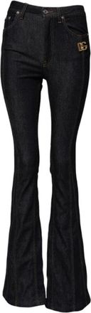 Dolce & Gabbana Mid Waist Bootcut Denim Jeans - Dames - Flared Jeans - Zwart - XS - Denim - Jeans