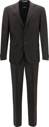 HUGO BOSS Kostuum van scheerwol - Heren - Pakken - Zwart - Maat: 4XL Wol