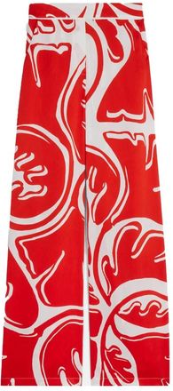 Suncoo Jahel Broek - Dames - Wijde Broeken - Rood - XS - Polyester - Broeken