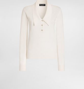Dolce & Gabbana Cashmere Pullover - Woman Sweaters And Cardigans White 36