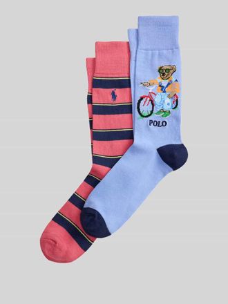 Ralph Lauren Socken mit Polo Bear-Print aus Baumwoll-Mix in Hellblau, Gr&ouml;&szlig;e 1SIZE