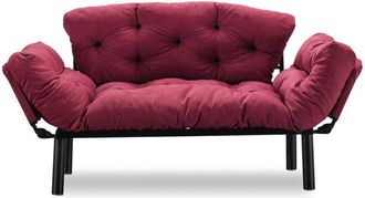 Dmora Divano letto 2 posti Guchol, Sof&agrave; trasformabile, Divanetto per ospiti, Poltrona letto contenitore, 155x70 h80 cm, Multicolore - Dmora