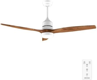 Cecotec Cecotec Ventilador De Techo Con Luz Y Mando A Distancia De 52 Energysilence Aero 5230 White&blackwood. Motor Dc 40w, 3 Aspas