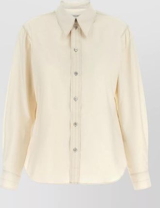 Christophe Lemaire silk cotton pointed collar shirt