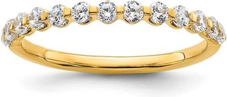 Diamond2Deal 14k Gold Lab Grown Diamond Wedding Band Ring 1/2Ct Clarity- VS Color- D-E