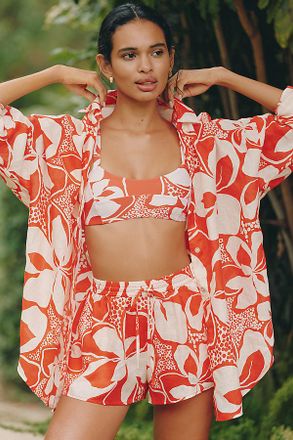 L*Space Rio Printed Linen Shorts