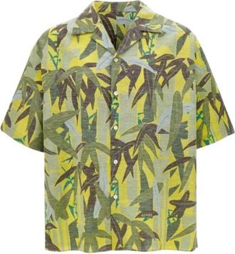 Kenzo Mens Chiku-Rin Camo Hawaiian Shirt, Size Medium