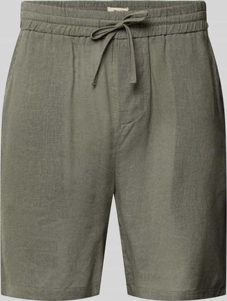 Only & Sons Regular Fit Shorts aus Leinen-Viskose-Mix Modell LAURENCE in Mittelgrau, Gr&ouml;&szlig;e XXL