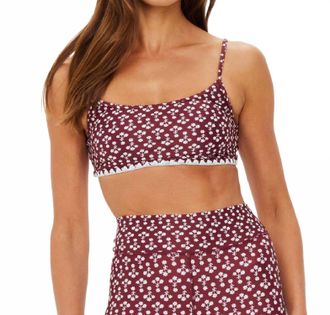 The Upside Firefly Hutton Scoop Bra In Red & White
