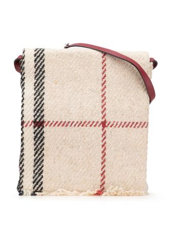 Burberry 2000-2017 Nova Check Wool crossbody bag - women - Wool/Calf Leather - One Size - Brown