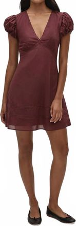 Faithfull The Brand Ulla Mini Dress In Bordeaux
