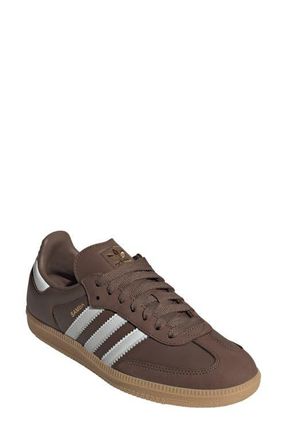 adidas Gender Inclusive Samba OG Sneaker in Strata/White/Gold Met. at Nordstrom, Size 9.5 Womens