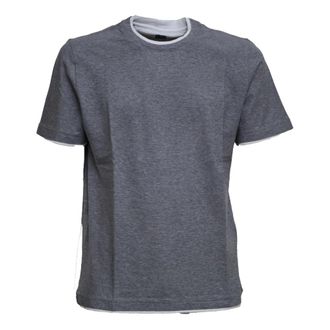 Fedeli T-Shirts, male, Gray, Size: XL Jersey Melange T-shirt