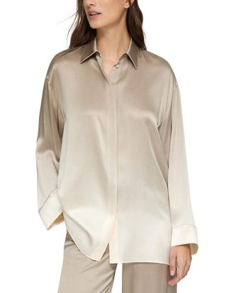 Lafayette 148 New York Ombre Boyfriend Oversized Shirt