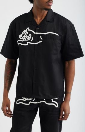 Icecream Camper Short Sleeve Button-Up Shirt in Black at Nordstrom, Size Xx-Large
