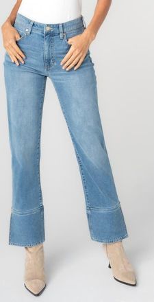 Liverpool Kennedy Straight Leg Slit Cuff Jeans in Cowboy Sky at Nordstrom, Size 12