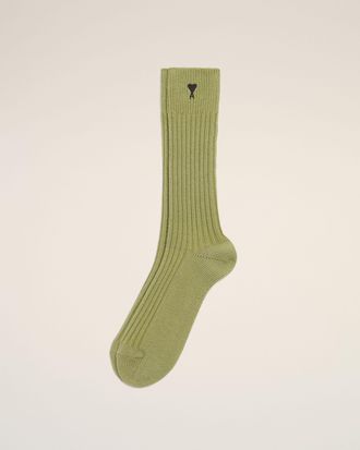 Ami Green Cotton Ami De Coeur Socks Green - 35-38 - Unisex