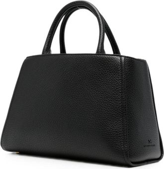 Elisabetta Franchi Pebbled Faux Leather Shoulder Bag - Black