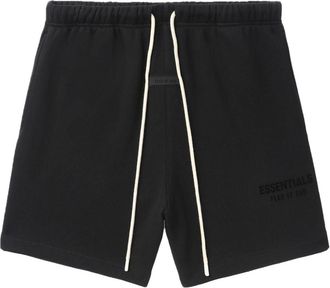 Fear of God logo-print jersey track shorts - men - Cotton/Polyester - M - Black