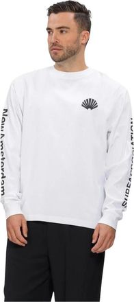 New Amsterdam Surf Association Logo Longsleeve - Heren - Longsleeves - Wit - XL - Katoen - Tops