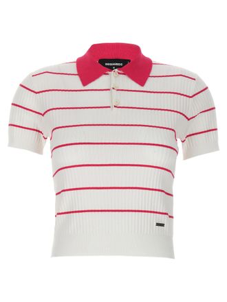 Dsquared2 Womens Striped Polo Shirt