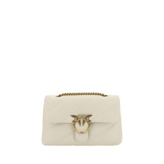 Pinko Witte Kalfsleren Bos Taurus Schoudertas