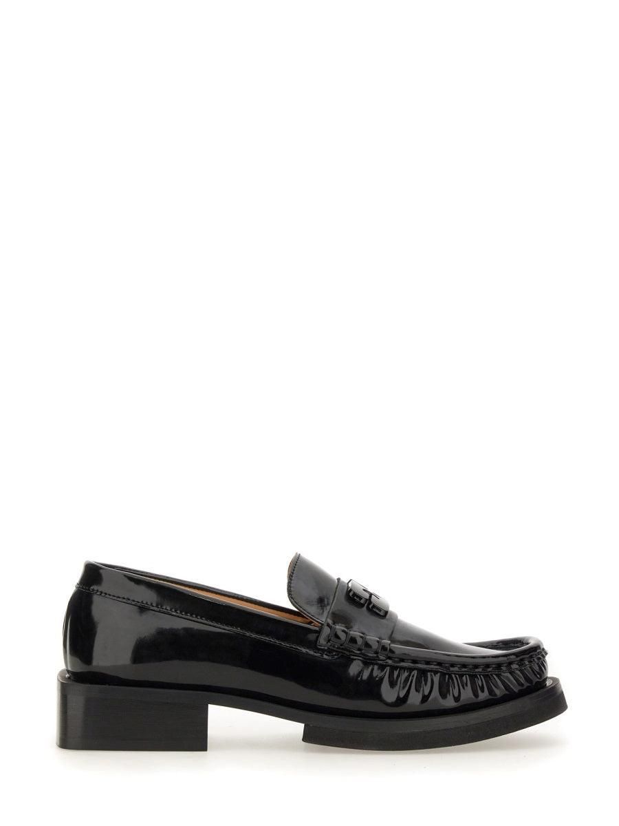 GANNI ラウントトゥスリッホンチェルシフツ S24974914 004 Ganni cleated mid Chelsea boots black patent leather | Pipe