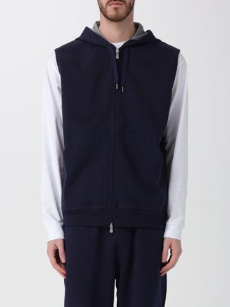 Brunello Cucinelli Felpa con cappuccio e zip in misto cotone Brunello Cucinelli