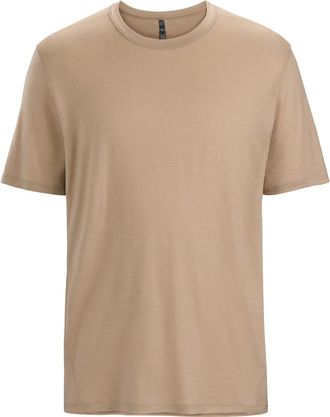 Arc'teryx Frame Tee Dark Wicker-S - Heren - T-shirts - Grijs - M - Wol - Tops