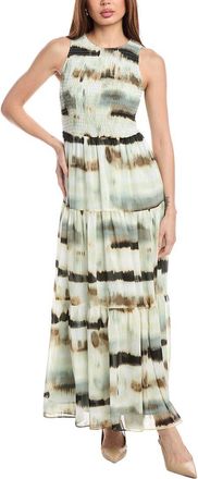 Anne Klein Smocked Bodice Maxi Dress