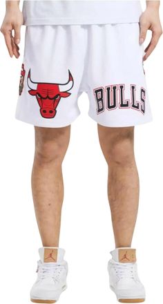 Pro Standard Pro Standard NBA Chicago Bulls Logo Mesh Shorts in White Men