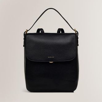 Radley London Grafton Street Medium Flapover Backpack in Black at Nordstrom