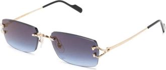 Cartier Ct 0550S 002 Zonnebrillen - Heren - Zonnebrillen - Geel - 56 MM - Accessoires