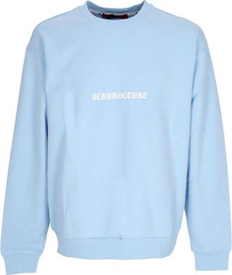 Acupuncture Lichte Crewneck Sweater Baby Blauw - Heren - Sweatshirts - Blauw - L - Katoen - Hoodies & sweatvesten