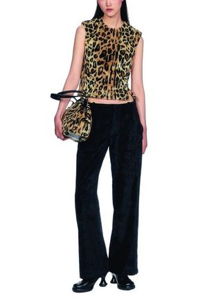 Anna Sui Faux Leopard Sleeveless Top in Caramel Multi at Nordstrom, Size 4