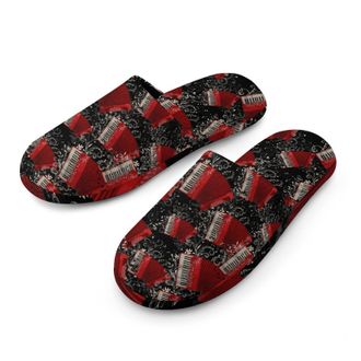 Generic Folk Music Lover Accordion Mens Cozy Memory Foam Slippers Warm Cotton House Shoes Comfy Slipper for Indoor Outdoor