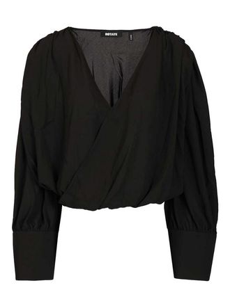 Rotate Long Sleeve V-Neck Top