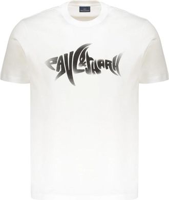 Paul & Shark Logo Detail Katoenen T-shirt - Heren - T-shirts - Wit - S - Katoen - Tops
