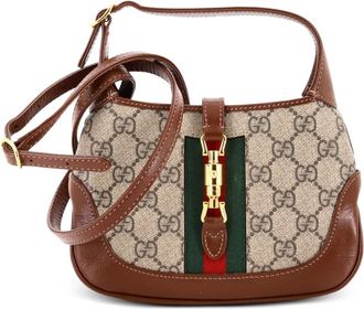 Gucci Jackie 1961 GG Coated Canvas Mini hobo bag - Marrone