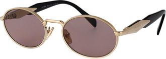Prada Womens Sunglasses 0pr 65zs Pale Gold Metal